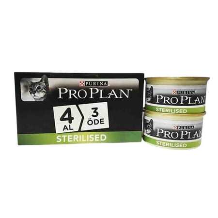 PROPLAN - Pro Plan Somonlu Kısırlaştırılmış Kedi Konservesi 4x85gr PROPLAN - Pro Plan Somonlu Kısırlaştırılmış Kedi Konservesi 4x85gr