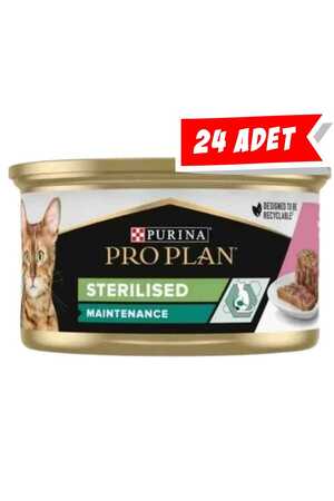 PROPLAN - Pro Plan Somonlu Kısırlaştırılmış Kedi Konservesi 24x85gr 24lü