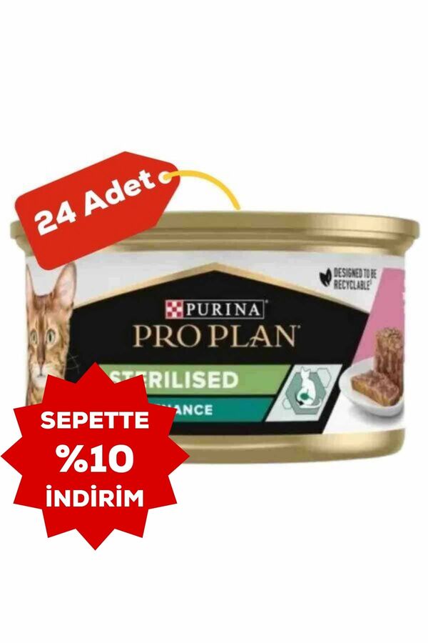 Pro Plan Somonlu Kısırlaştırılmış Kedi Konservesi 24x85gr 24lü