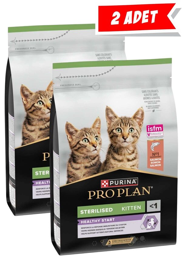 Pro Plan Somonlu Kısırlaştırılmış Yavru Kedi Maması 3kg 2li