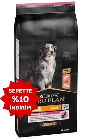 Pro Plan Somonlu Senior +7 Orta ve Büyük Irk Yaşlı Köpek Maması 14kg - Thumbnail