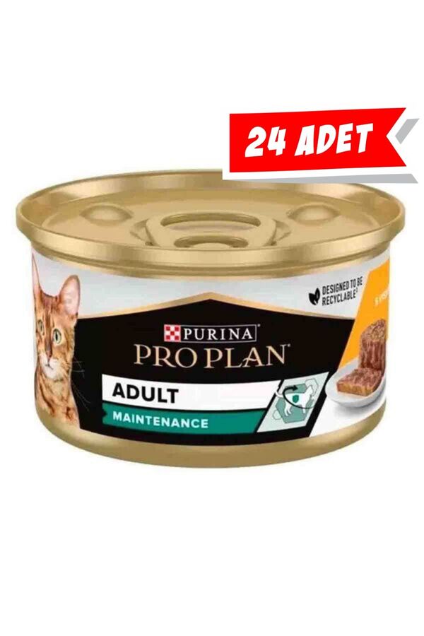 Pro Plan Tavuklu Yetişkin Kedi Konservesi 24x85gr 24lü Pro Plan Tavuklu Yetişkin Kedi Konservesi 24x85gr 24lü