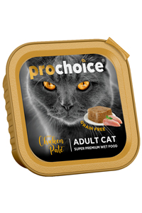 PRO CHOICE - ProChoice Tavuklu Tahılsız Ezme Yetişkin Kedi Konservesi 100gr PRO CHOICE - ProChoice Tavuklu Tahılsız Ezme Yetişkin Kedi Konservesi 100gr