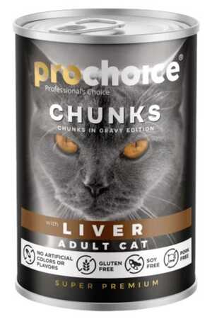 PRO CHOICE - ProChoice Ciğer Parçalı Gravy Yetişkin Kedi Konservesi 400gr PRO CHOICE - ProChoice Ciğer Parçalı Gravy Yetişkin Kedi Konservesi 400gr
