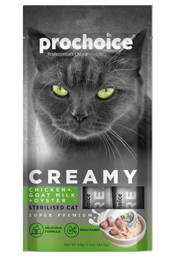 Prochoice Creamy Keçi Sütü ve Tavuklu Krema Kedi Ödül Maması 4x15gr