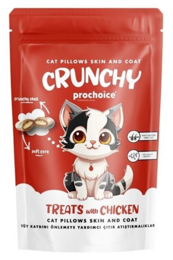 Prochoice Crunchy Skin&Coat Tavuklu Kedi Ödül Maması 60gr