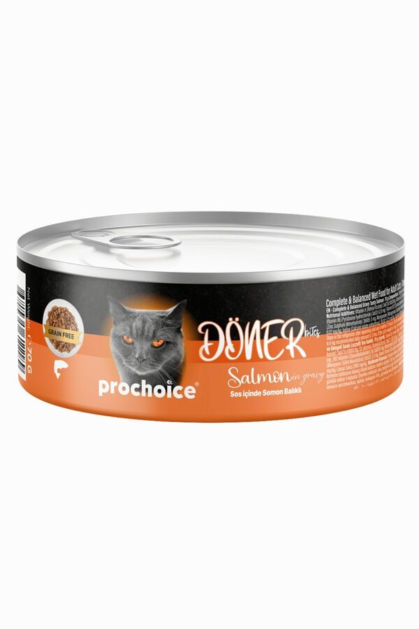Prochoice Döner Sos İçinde Somon Balıklı Tam ve Dengeli Yetişkin Kedi Konservesi 70gr
