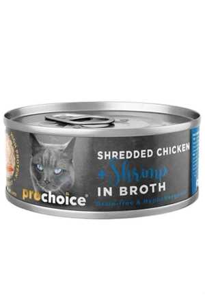 PRO CHOICE - ProChoice Hypo Allergenic Tavuk Etli ve Karidesli Tahılsız Yetişkin Kedi Konservesi 70gr PRO CHOICE - ProChoice Hypo Allergenic Tavuk Etli ve Karidesli Tahılsız Yetişkin Kedi Konservesi 70gr