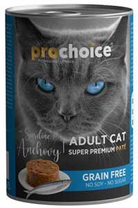 PRO CHOICE - ProChoice Sardalya ve Hamsi Etli Tahılsız Ezme Yetişkin Kedi Konservesi 400gr PRO CHOICE - ProChoice Sardalya ve Hamsi Etli Tahılsız Ezme Yetişkin Kedi Konservesi 400gr