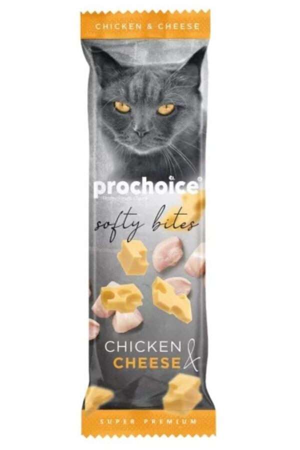 Prochoice Softy Bites Tavuk ve Peynirli Yumuşak Kedi Ödül Maması 10gr