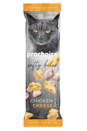 PRO CHOICE - Prochoice Softy Bites Tavuk ve Peynirli Yumuşak Kedi Ödül Maması 10gr PRO CHOICE - Prochoice Softy Bites Tavuk ve Peynirli Yumuşak Kedi Ödül Maması 10gr