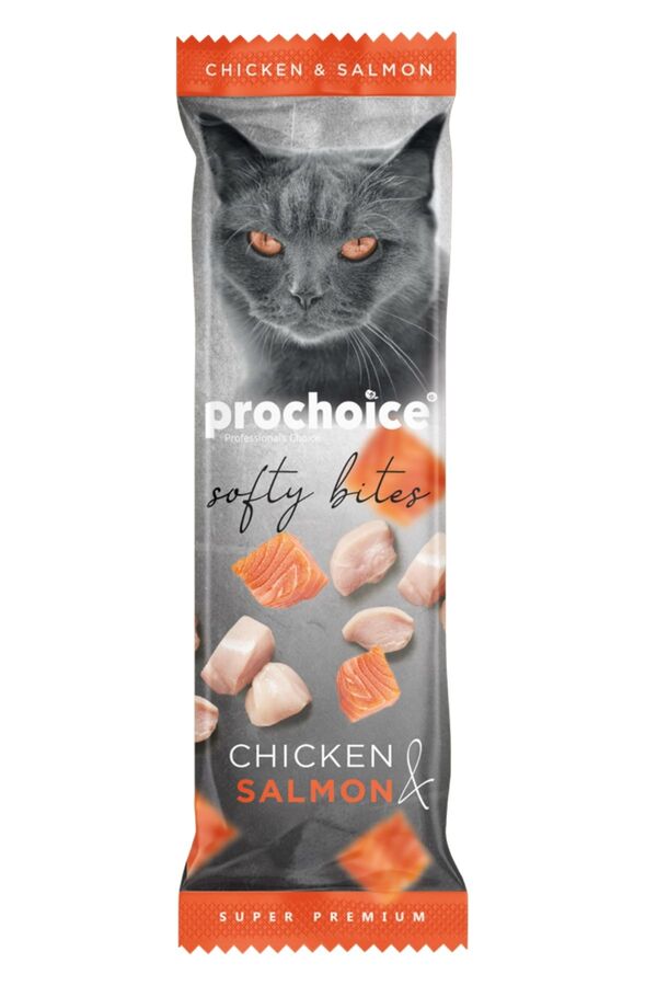 Prochoice Softy Bites Tavuk ve Somonlu Yumuşak Kedi Ödül Maması 10gr