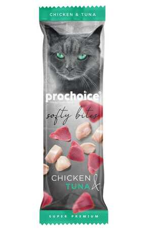 PRO CHOICE - Prochoice Softy Bites Tavuk ve Ton Balıklı Yumuşak Kedi Ödül Maması 10gr PRO CHOICE - Prochoice Softy Bites Tavuk ve Ton Balıklı Yumuşak Kedi Ödül Maması 10gr
