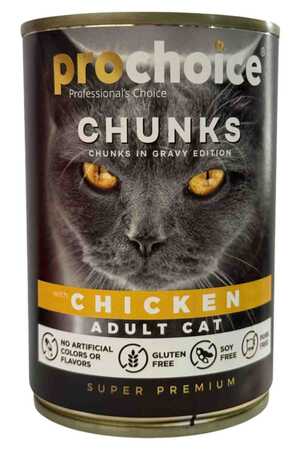 PRO CHOICE - ProChoice Tavuk Parçalı Gravy Yetişkin Kedi Konservesi 400gr PRO CHOICE - ProChoice Tavuk Parçalı Gravy Yetişkin Kedi Konservesi 400gr
