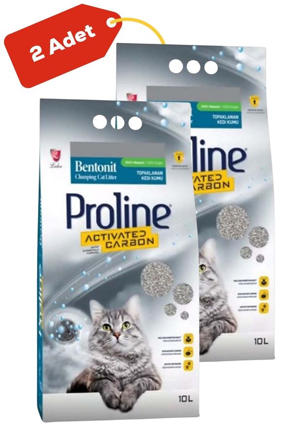 Proline Aktif Karbonlu Kedi Kumu 2x10lt 2'li