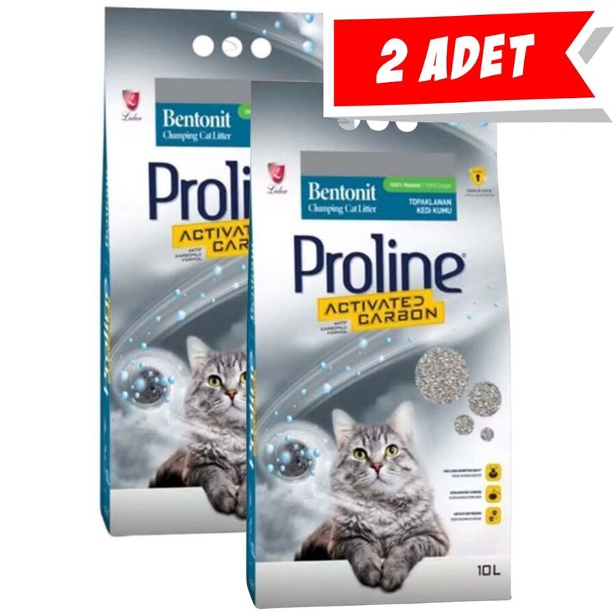 Proline Aktif Karbonlu Kedi Kumu 2x10lt 2'li
