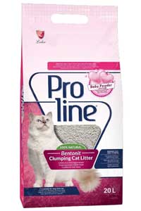 Proline Bentonit Bebek Pudralı Kedi Kumu 20lt - Thumbnail