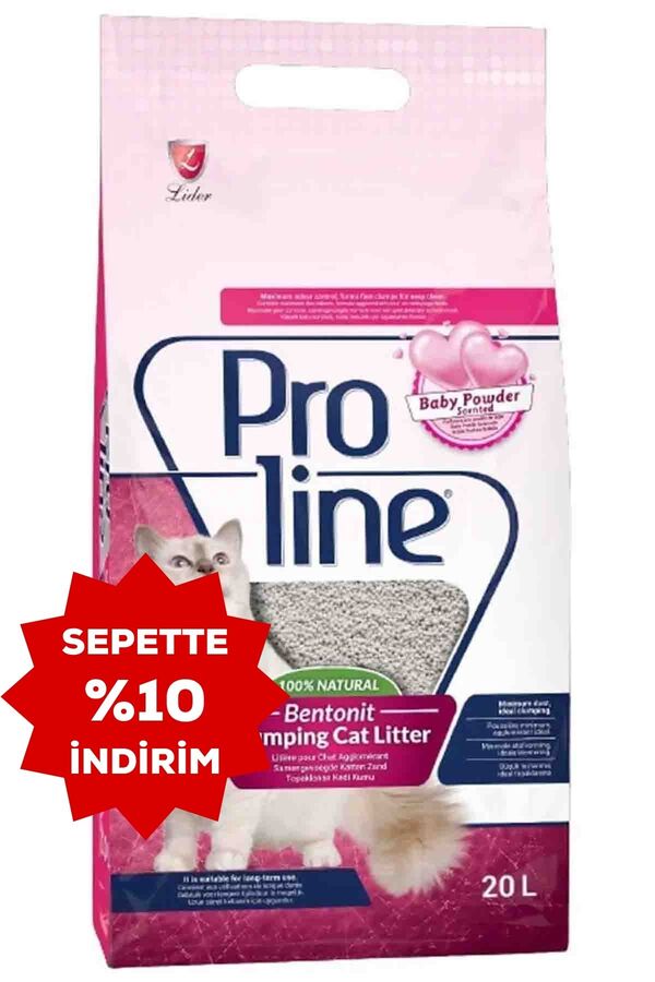Proline Bentonit Bebek Pudralı Kedi Kumu 20lt
