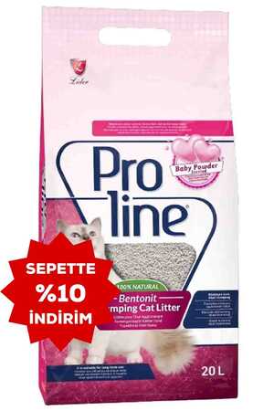 Proline Bentonit Bebek Pudralı Kedi Kumu 20lt - Thumbnail