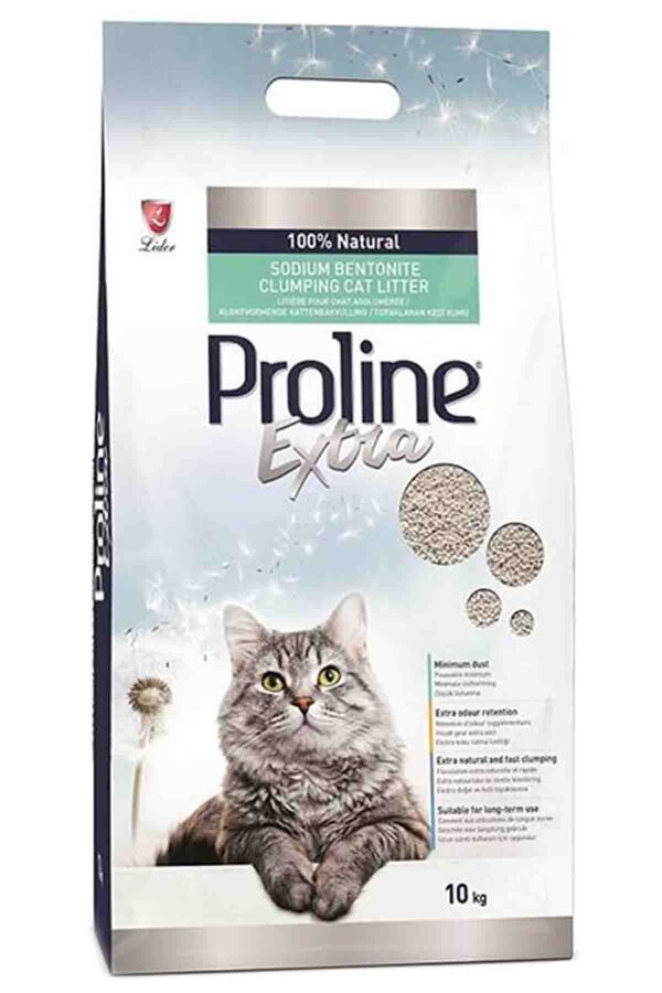 Proline Extra Topaklanan Bentonit Kedi Kumu 10kg Proline Extra Topaklanan Bentonit Kedi Kumu 10kg