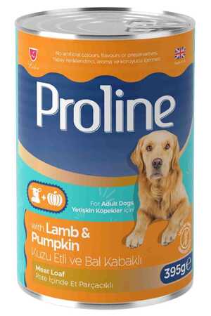 PROLINE - Proline Kuzu Etli ve Bal Kabaklı Yetişkin Köpek Konservesi 395gr PROLINE - Proline Kuzu Etli ve Bal Kabaklı Yetişkin Köpek Konservesi 395gr