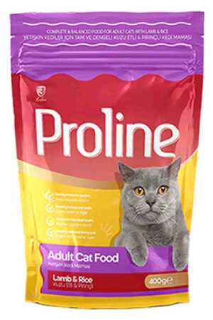 PROLINE - Proline Kuzu Etli ve Pirinçli Yetişkin Kedi Maması 400gr PROLINE - Proline Kuzu Etli ve Pirinçli Yetişkin Kedi Maması 400gr