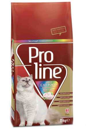 PRO LINE - Proline Renkli Taneli Tavuklu Yetişkin Kedi Maması 15kg