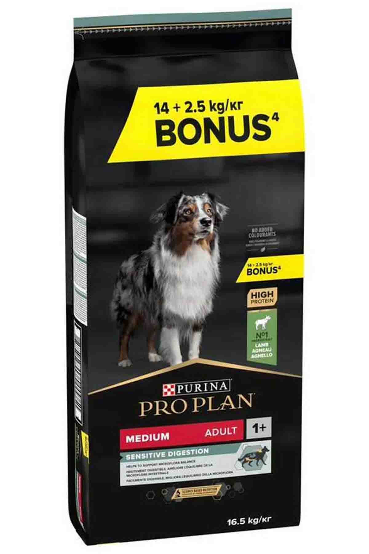 Pro Plan Kuzu Etli Orta Irk Yetişkin Köpek Maması 14kg +2,5kg