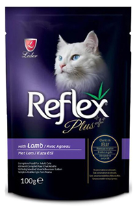REFLEX - Refleks Plus Kuzu Etli Kedi Konservesi 100gr REFLEX - Refleks Plus Kuzu Etli Kedi Konservesi 100gr