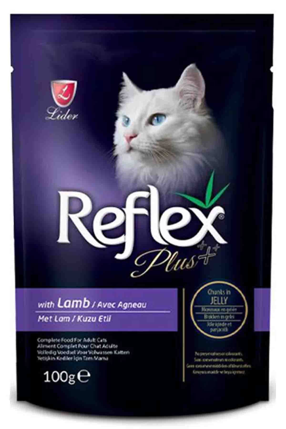 Refleks Plus Kuzu Etli Kedi Konservesi 100gr Refleks Plus Kuzu Etli Kedi Konservesi 100gr