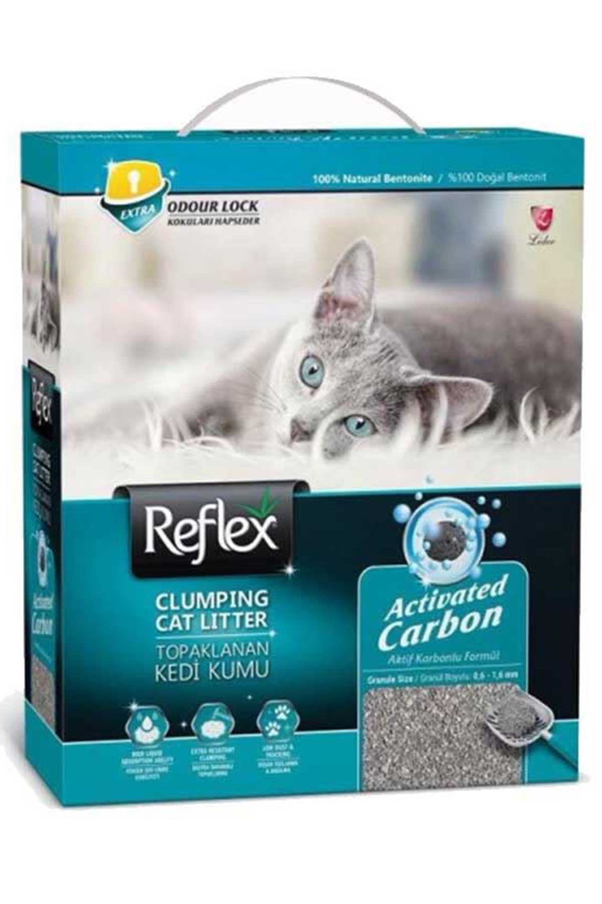 Reflex Box Active Carbon Gri Kedi Kumu 10lt Reflex Box Active Carbon Gri Kedi Kumu 10lt
