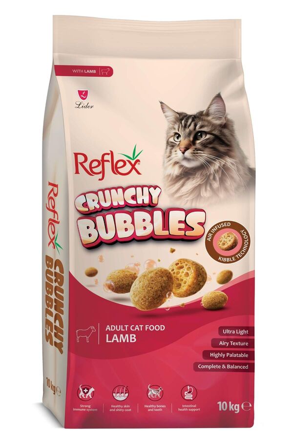 Reflex Crunchy Bubbles Kuzu Etli Yetişkin Kedi Maması 10kg - 1