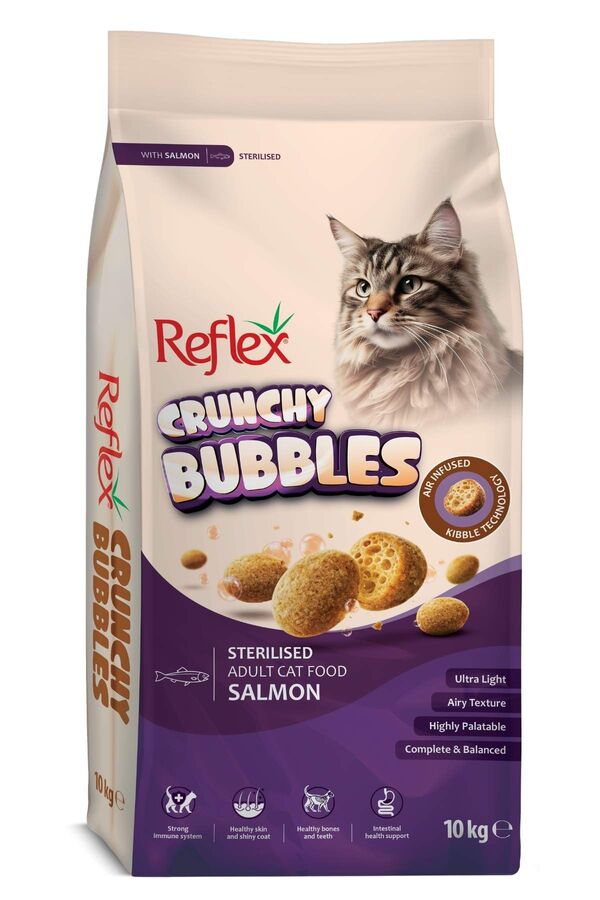 Reflex Crunchy Bubbles Somonlu Kısırlaştırılmış Kedi Maması 10kg - 1