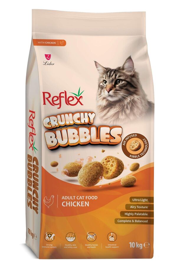 Reflex Crunchy Bubbles Tavuklu Yetişkin Kedi Maması 10kg - 1