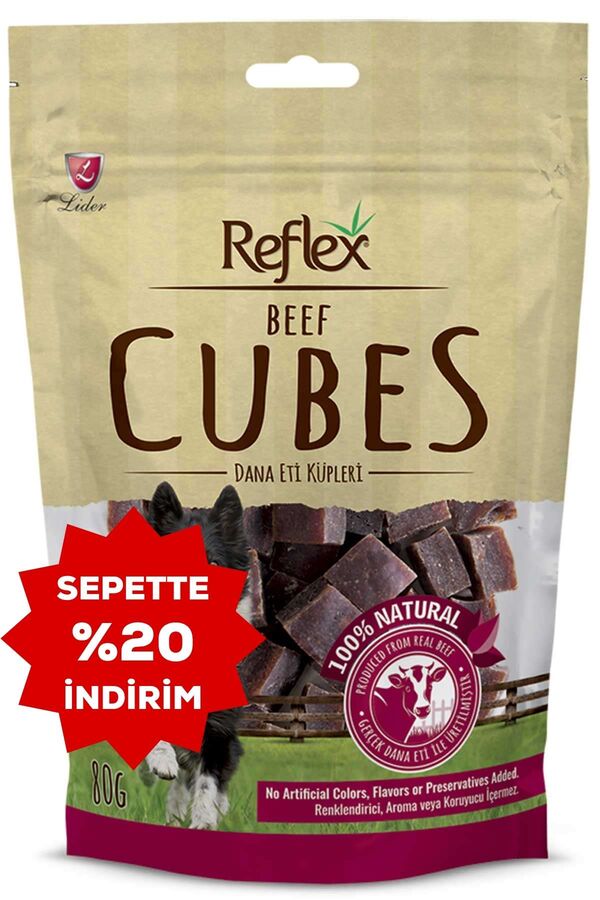 Reflex Dana Etli Küp Şeklinde Köpek Ödül Maması 80gr
