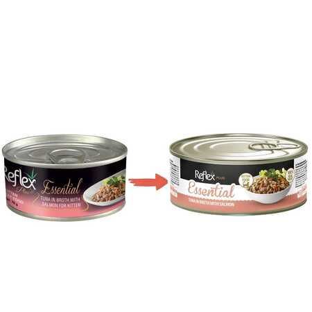 Reflex Plus Kitten Ton Balığı ve Somonlu Yavru Kedi Konservesi 70gr - Thumbnail (2)