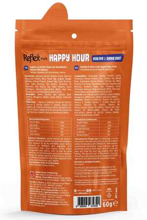 Reflex Happy Hour Sağlıklı ve Parlak Tüyler İçin Destekleyici Köpek Ödül Maması 60gr - Thumbnail (1)
