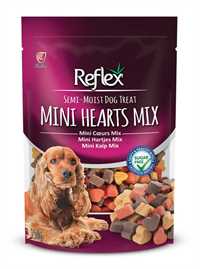 Reflex Karışık Renkli Mini Kalpli Yumuşak Köpek Ödül Maması 150gr - Thumbnail