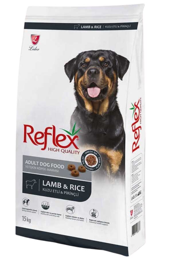 Reflex Kuzu Eti ve Pirinçli Yetişkin Köpek Maması 15kg