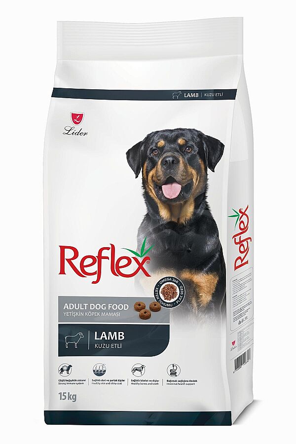 Reflex Kuzu Etli Yetişkin Köpek Maması 15kg - 1