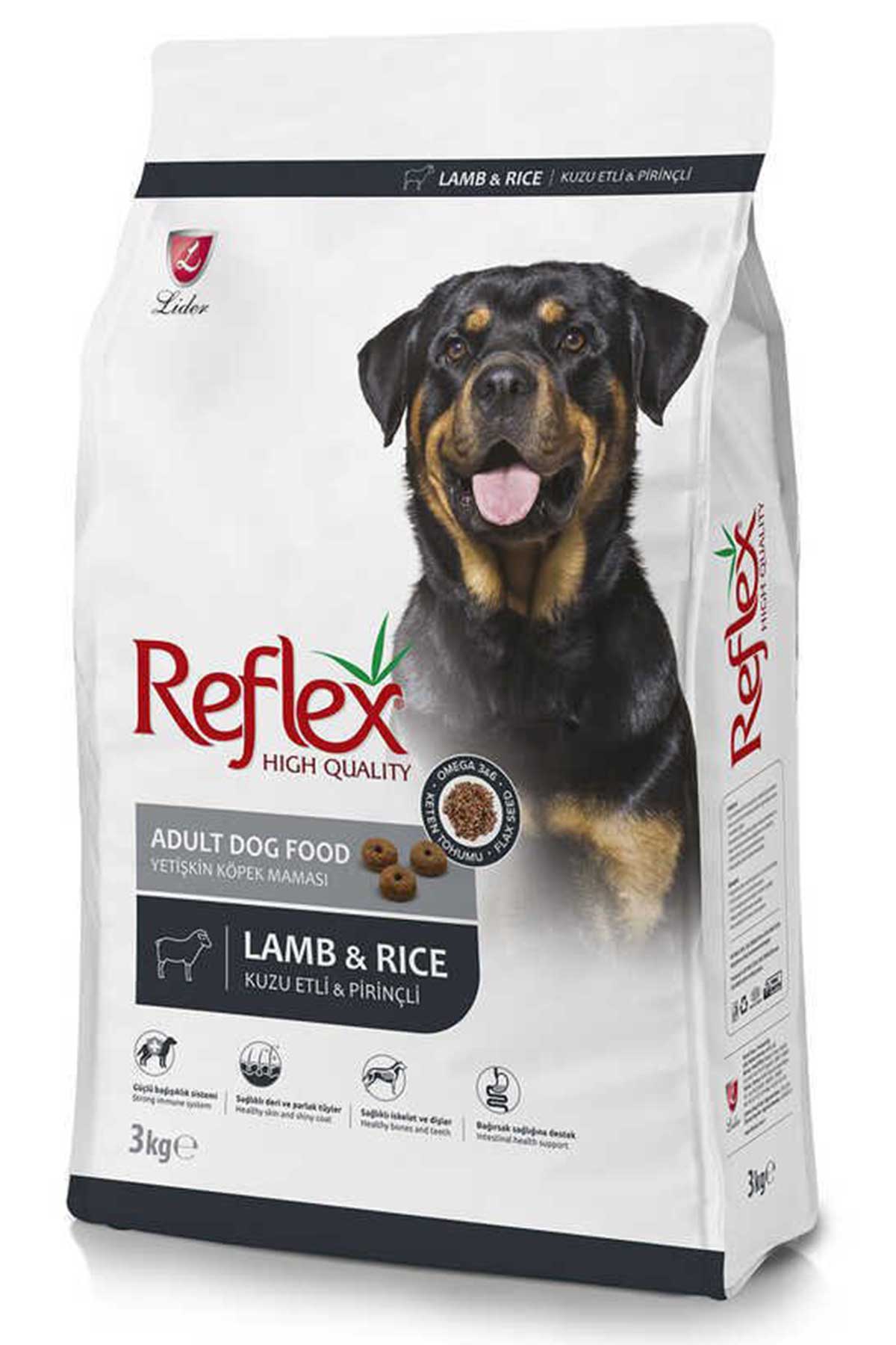 REFLEX - Reflex Kuzu Eti ve Pirinçli Yetişkin Köpek Maması 3kg