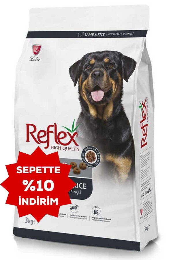Reflex Kuzu Eti ve Pirinçli Yetişkin Köpek Maması 3kg