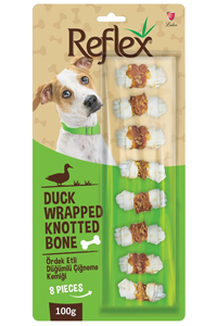 REFLEX - Reflex Ördek Etli Düğümlü Köpek Ödül Kemiği 100gr 8li 