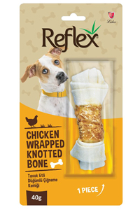 Reflex Tavuk Düğümlü Köpek Ödül Kemiği 40gr - Thumbnail