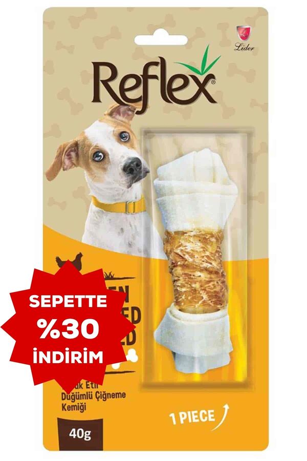 Reflex Tavuk Düğümlü Köpek Ödül Kemiği 40gr
