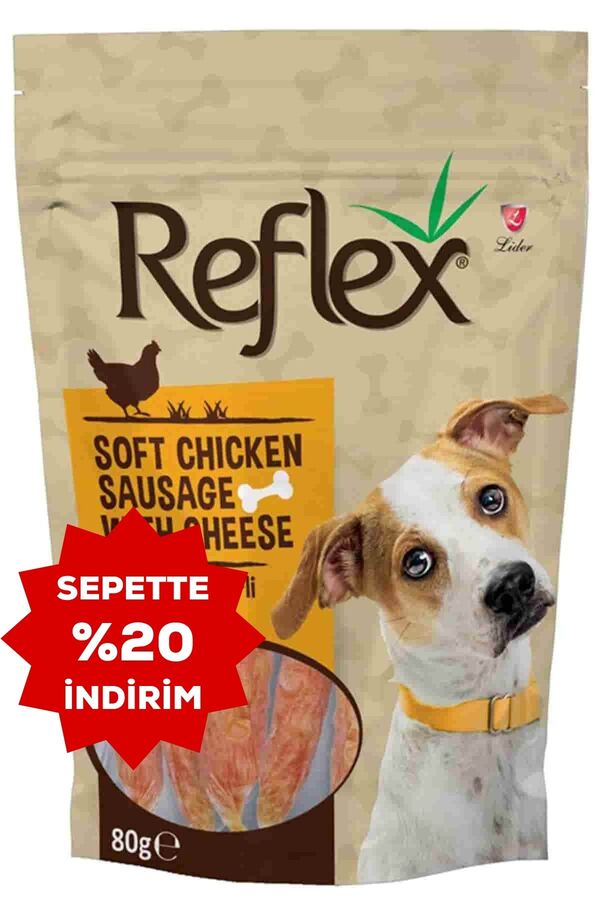 Reflex Peynirli Yumuşak Tavuk Parçacıklı Köpek Ödülü 80gr