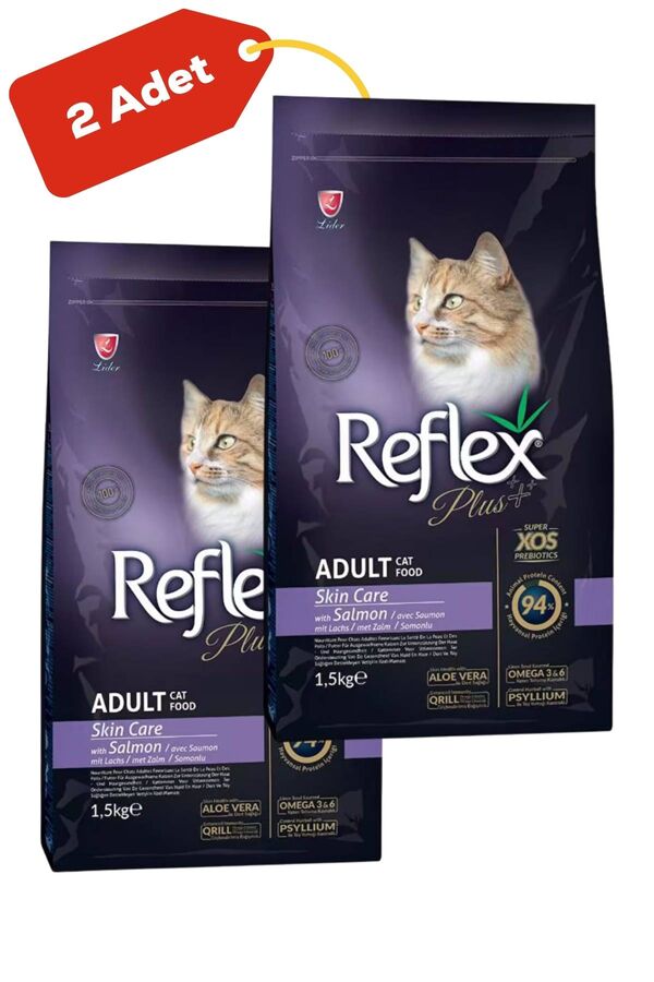 Reflex Plus Skin Care Somonlu Yetişkin Kedi Maması 2x1,5kg