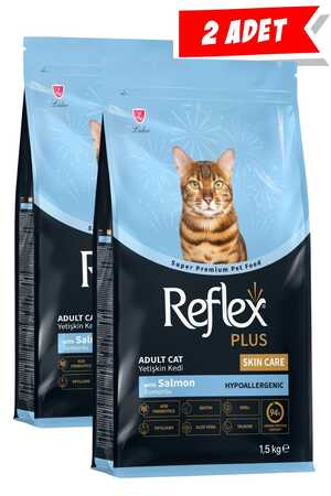 REFLEX - Reflex Plus Skin Care Somonlu Yetişkin Kedi Maması 2x1,5kg