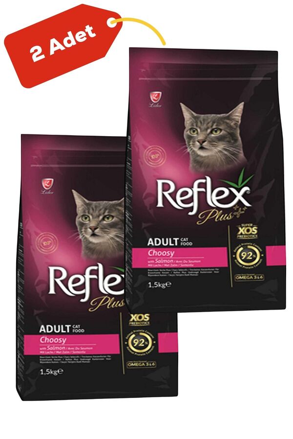 Reflex Plus Choosy Somonlu Seçici Yetişkin Kedi Maması 2x1,5kg