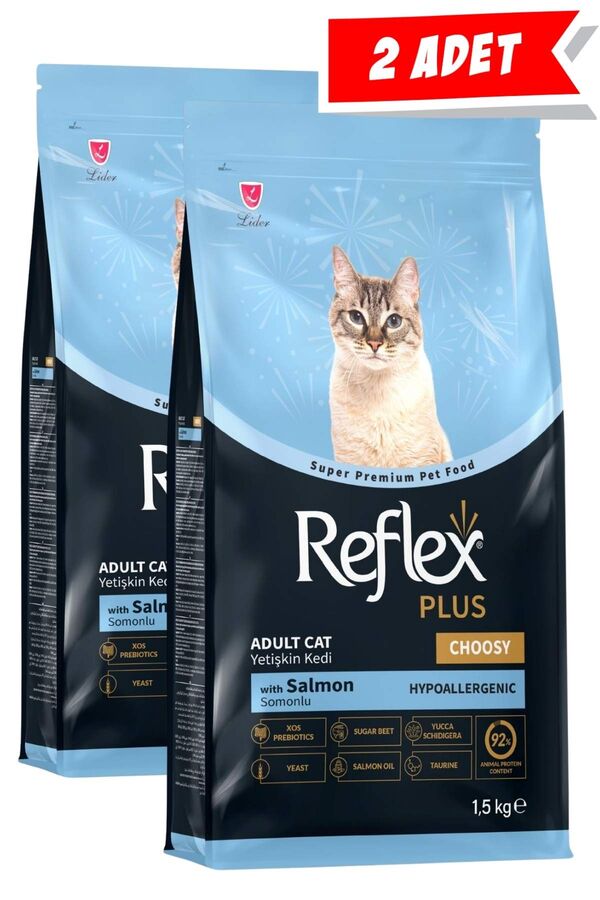 Reflex Plus Choosy Somonlu Seçici Yetişkin Kedi Maması 2x1,5kg